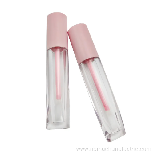 pink clear transparent lipgloss tubes